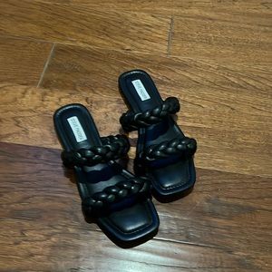 Steve Madden black flat sandals